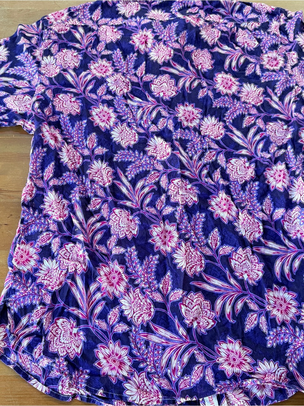 Seaplane Men's Large Seedy Purple Vibrant Floral Button-Up Shirt Palm Springs - Picture 11 of 15